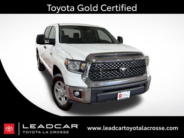 2021 Toyota Tundra SR5 in White — front three-quarter view