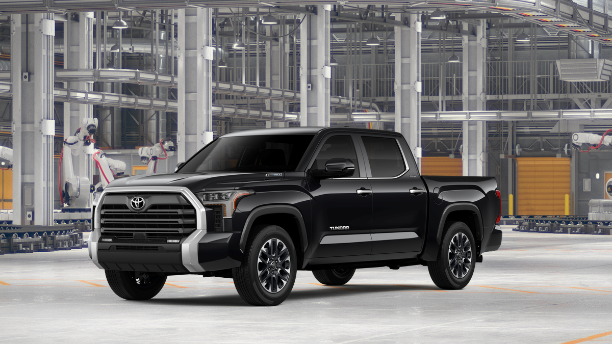 2026 Toyota Tundra i-FORCE MAX Tundra Limited in Midnight Black Metallic — front three-quarter view