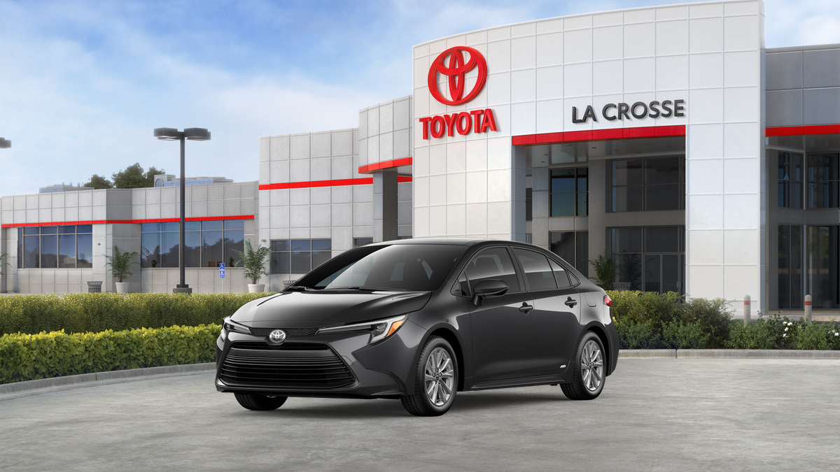 2026 Toyota Corolla Hybrid LE AWD in Underground — front three-quarter view