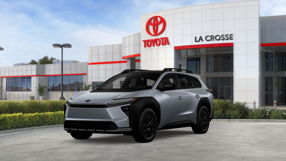 2026 Toyota bZ Woodland Base in Steel — front three-quarter view